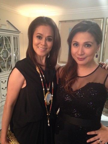 Ladies going to the Tatler Ball. Rhoda Campos Aldanese and Julie Boschi were glammed up by me and Arvie Matibag for their hair.