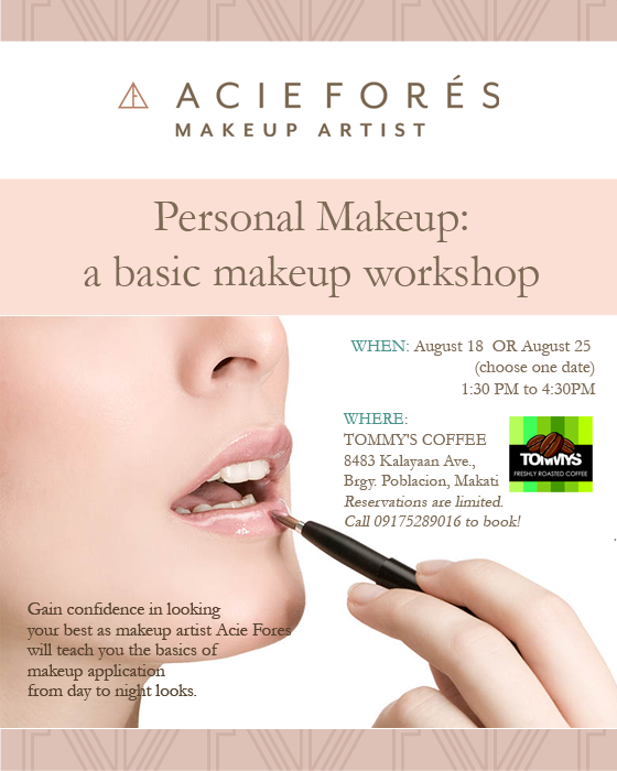 Acie Makeup Workshop invite